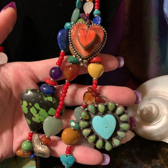 Massive Native American necklace by Kim Yubeta - Picture 7 of 8